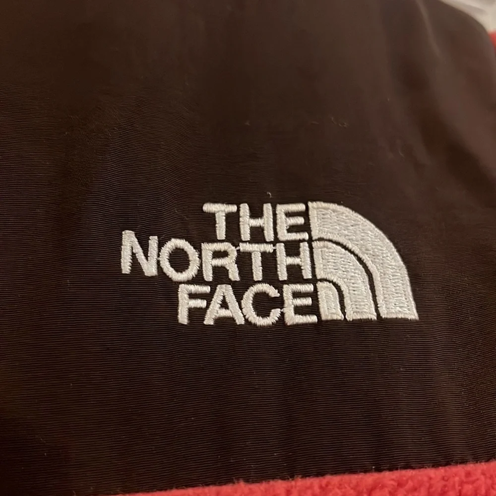 THE NORTH FACE POLARTEC WOMENS ZIP FRONT TWO TONE JACKET BROWN RED SIZE SMALL_4
